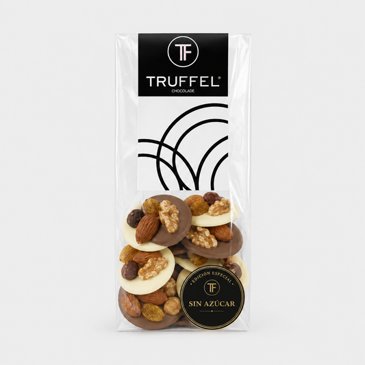 Mendigos de chocolate sin azúcar con frutos secos